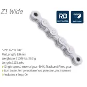 KMC Z1 (Singlespeed Chain) — 1/8" x 112 Links / Grey — AUS STOCK — Bike BMX SS