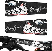 PVC Wrap for Cycling Handlebars - PVC Shark Pattern bicycl Bar Tape, Protective BIK Accessories, Scratch Resistant Wrap, BIK Handlebar Wrap, Scratch Resistant Decorative Cycling Handle Wraps Film