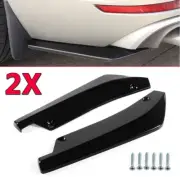 Car Rear Bumper Spoiler Lip Diffuser Splitter Canard Angle Gloss Black For Audi (for: Audi)