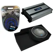 Fits 88-98 GMC Sierra Ext Cab Alpine S-W12D4 Single 12 Sub Box HA-A800.1 Amp
