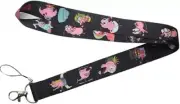 Cowardly Dog Courage Cartoon Character Themed Lanyard Keychain