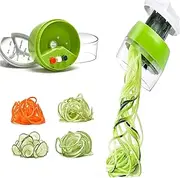 Vegetable Grater, Handheld Spiralizer Vegetable Slicer, 4-in-1 Manual Vegetable Spiralizer, Adjustable Zucchini Spiral Slicer, Suitable for Vegetables, Pasta, Salads, etc