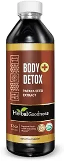 Herbal Goodness Body Detox Plus - Papaya Seed Extract -Full Body Cleansing Support Colon Cleanse Kidney Support Liver Support Digestion System - All-Natural Superfood Supplement for Men & Women -