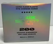 Grade Saver Pro Semi-Rigid Holders Box of 200 Large Size Graded Card Submissions