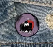 Addams family Lapel pin - Morticia & Gomez - AU Stock - free AU post