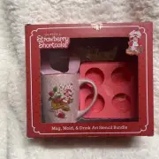 Strawberry Shortcake Mug, Chocolate Mold, Drink Art Stencil Bundle NWT