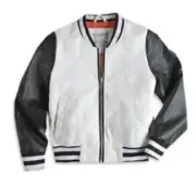 Girls BNWT “Pumpkin Patch” Faux Leather, Lined Varsity Baseball Coat Jacket-Sz 6