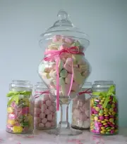 Small Tapered Glass Apothecary Candy Jar, 10-inch