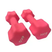 2x 4KG Solid Neoprene Dumbbell Anti-Slip Dumbells Strength Hand Weights