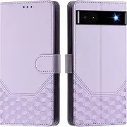 Compatible with Google Pixel 6a 5G Wallet Cover,Compatible with Google Pixel 6a 5G Card Holder Flip Stand PU Leather Phone Case Purple