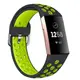 優樂悅~適用fitbit charge 3/4智能手表帶 雙色硅膠表帶 透氣表扣式表帶