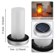 Solar LED lights flame candle outdoor lamps mason jar garden solar lantern