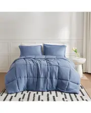 Truly Soft Garment Wash Solid Comforter Set