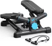 Mini Stepper Exercise Machine Stair Equipment with Resistance Bands 330LBS Capac
