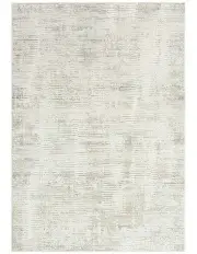 [Miss Amara] Valerie Distressed Tribal Rug in Ivory/Grey