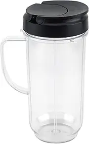 [Pexorin] 22 oz Tall Cup with Flip Top to-Go Lid Replacement Part, for Magic Bullet, 250W MB1001 Blenders Juicer Flat Milling Blade