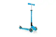 Globber Primo Foldable Scooter with Light and Anodized Tbar - Sky Blue