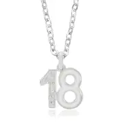 Zamel's Sterling Silver Diamond Set 18 Women's Pendant Elegant Jewellery