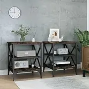 Side Tables 2 pcs Smoked Oak 40x42x50 cm Engineered Wood Home Accent