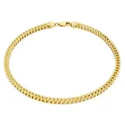 14k Yellow Gold 2.5mm Franco Box Square Wheat Foxtail Bracelet Chain Mens 8.5"