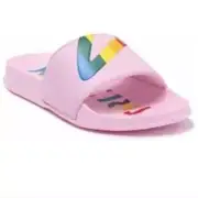 Tretorn Tragnant Womens Slide Sandal 39 US 9 Pink Rainbow Printed Slip-On NWT