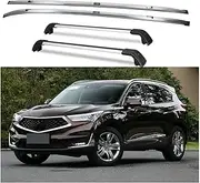4PCS Roof Rail Racks +Cross Bars Luggage Carrier Set Compatible for Acura RDX 2019-2024 (Silver RR+Silver Black CB)