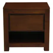 Amsterdam 1 Drawer Bedside Table (Mahogany)