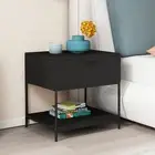 Bedside Table Side Chest of Drawer Lamp Nightstand Sofa End Cabinet Black