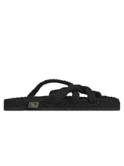 Nomadic State of Mind | Slip On Rope Sandal in Black | The UNDONE