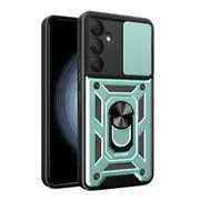 For Samsung Galaxy A35 5G Case Shockproof Shielding Cover, Metal Ring, Green