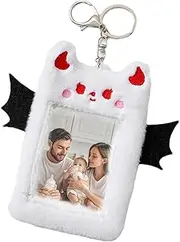 [Generisch] Plush Photo Card Holder, Cute Plush Photo Card Holder, Photo Card ID Holder, Plush Photo Card Case with Key Ring, Cute Devil, Photo Holder, Credit Card Protector for and Children