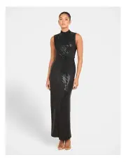 [Pilgrim] Cordelia High Neck Gown in Black