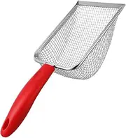 Hohopeti Cat Litter Shovel Pet Cat Litter Scoop Cat Shovel for Poop Litter Shovels Scoop for Cat Litter Cat Supplies Litter Scooper for Cats Cat Litter Scooper Stainless Steel Red