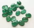 8x6mm To 9x7mm Emerald Oval, Emerald, Oval Cut Stone, Emerald Faceted Stone