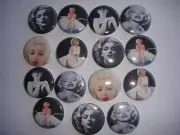 15 Marilyn Monroe buttons flat back or pin badge cabochons embellishments magnet