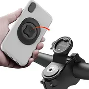 Mountain Bike Phone Mount,Bicycle Cell Phone Holder,Universal Aluminum Handlebar Stem Phone Clamp,Cycling Mobile Phone Clip,MTB Road Bike Quick Attach/Detach for iPhone Samsung Galaxy Google-Black