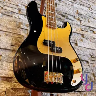 Fender by Squier 40th Anniversary P Bass 黑金色 電 貝斯 終身保固