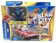 WWE Slam City Launch 'n Crash Car Playset Includes John Cena Figure Wrestling