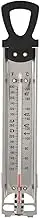 Justivana Candy/Jelly/Deep Fry Thermometer, Stainless Steel, with Pot Clip Attachment and Quick Reference Temperature Guide