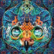Sacred Blue Owl by Zack Prestage BLOTTER ART perforated paper tabs