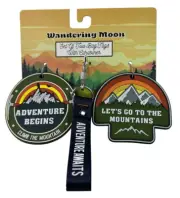 Madison Home International Wandering Moon Bag Tags With Carabiner Set Of Two New