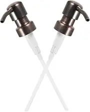 FOMIYES 2pcs Stainless Steel Pump Head Refillable Soap Dispenser for Hand Soap Lotion Durable Metal Pump for Kitchen Bathroom Use Smooth Dispensing Versatile Compatibility