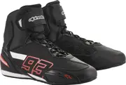Alpinestars MM93 Austin Motorcycle Shoes, black-white-red, Size 44 for Men Black White Red