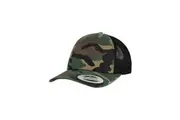 Flexfit Unisex Classic Camo Trucker Cap (Wood Camo/Black) (One Size)