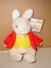 ROYAL DOULTON BUNNYKINS Plush Stuffed Jointed Rabbit Red & Yellow Jacket 1998