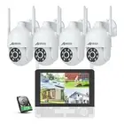 ANRAN 5MP Home Wifi Camera Security System 12'' NVR 2TB Color Night Vision 2 Set