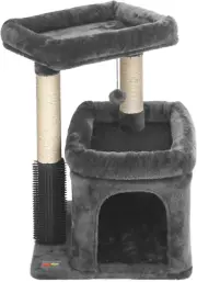 Small Cat Tree for Indoor Cats, Cat Tower with Scratching Posts for Multiple Cat