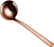 CRILSTYLEO Handmade Copper Ladle Unique Soup Spoon Thicken Handle Essential Kitchen Gadgets