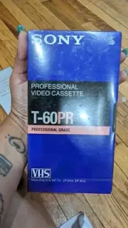 Sony T-60PR Blank VHS VCR Tape Professional Grade Quality Brand New