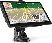 Car Sat Nav for Car Truck, GPS Navigator with Europe Maps, Live Traffic Map, Lifetime Free Update, Support Postcode Search and Voice Guidance, 8GB + 256MB MemoryMaps Updates (7inch)